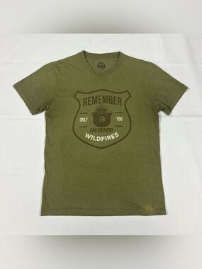 Smokey the Bear Olive Green Prevent Forest Fires Mens Small T Shirt Tee Crewneck